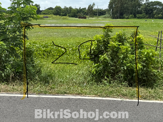 ঢাকা মাওয়া হাইওয়ের বাইপাস সড়কের সাথে জমি